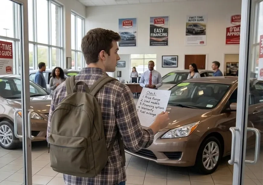 Use this first-time car buyer checklist to prepare your budget, paperwork, down payment, and questions before visiting a dealership.